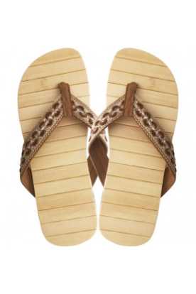 Bamboo wood flip flops...