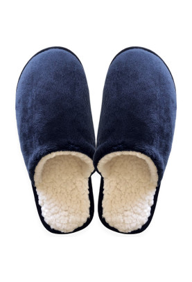 Chaussons en peluche bleu...